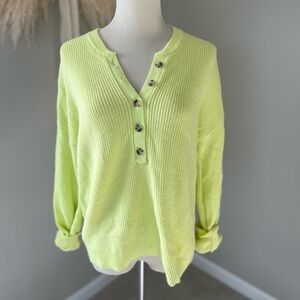 Loft Cotton Henley Sweater